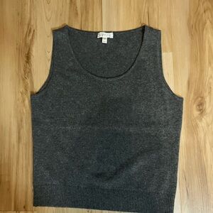 Neiman Marcus Cashmere Collection 100% Cashmere Tank Top Gray Size Large